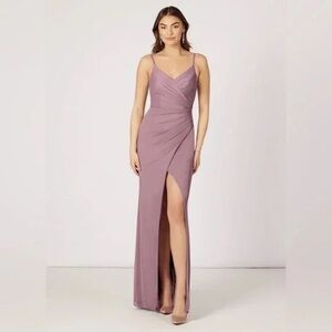 Azazie dusty rose bridesmaid dress